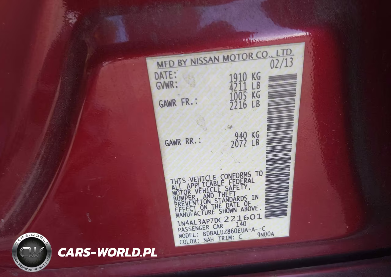 2013 Nissan Altima 2.5 Sv VIN:1N4AL3AP7DC221601 - 9