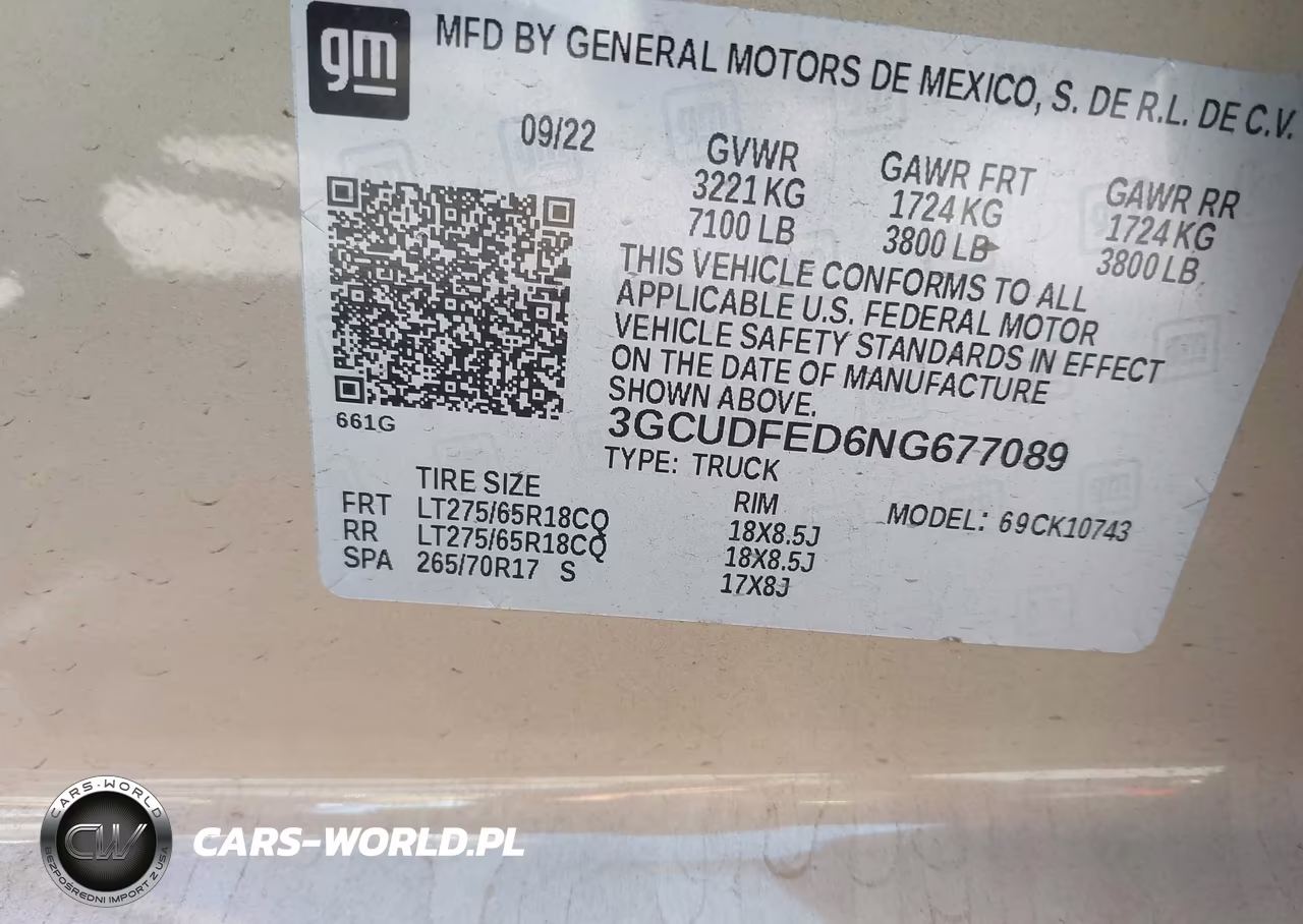 2022 Chevrolet Silverado 1500 VIN:3GCUDFED6NG677089 - 9