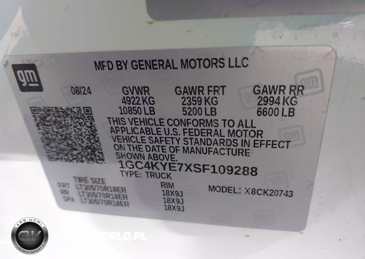 2025 Chevrolet Silverado 2500Hd 4Wd Standard Bed Zr2 VIN:1GC4KYE7XSF109288 - 8