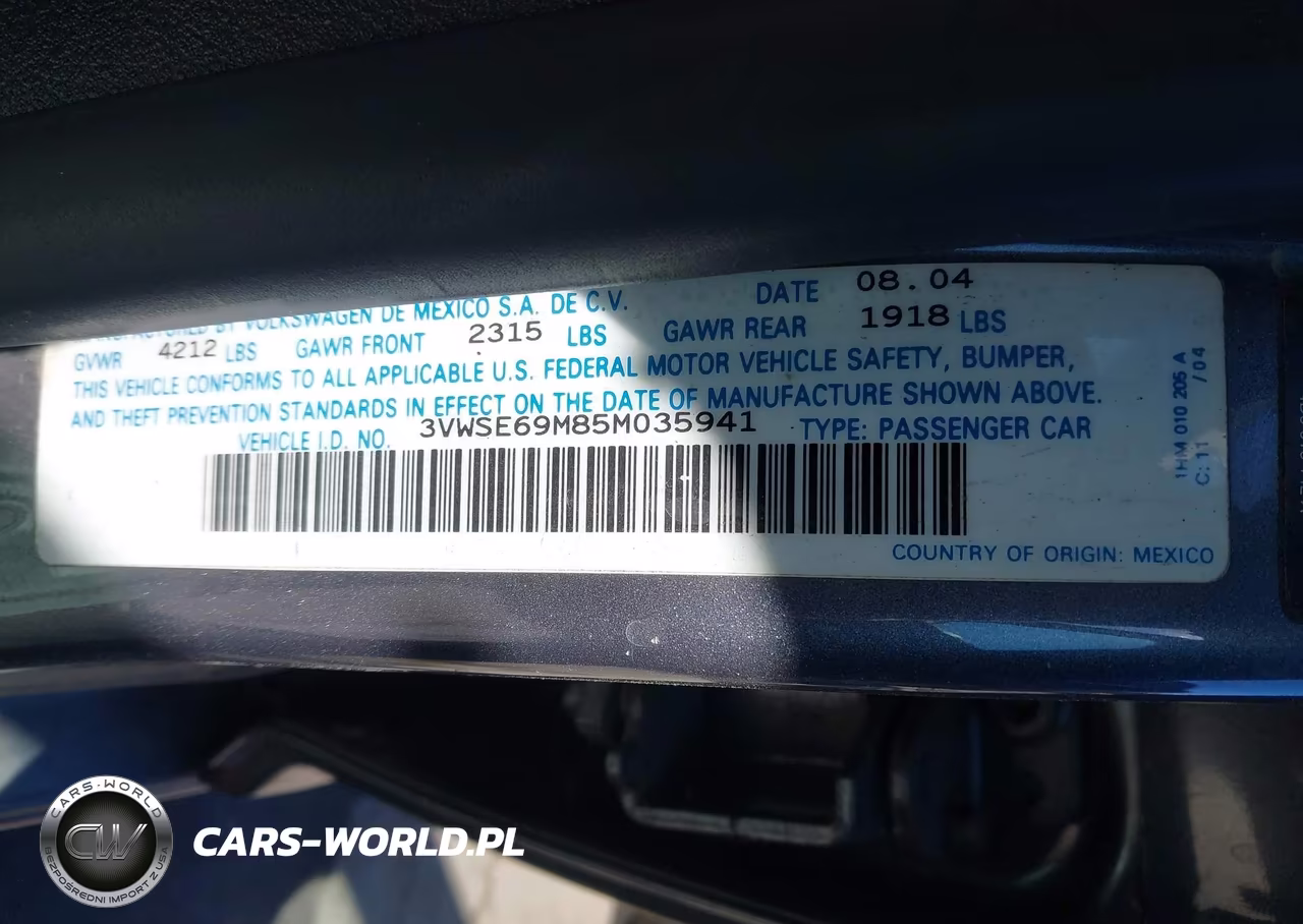 2005 Volkswagen Jetta Gli 1.8T VIN:3VWSE69M85M035941 - 9