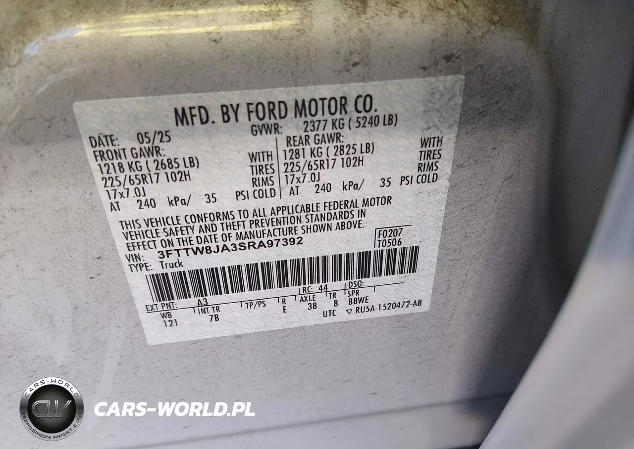 2025 Ford Maverick Xlt VIN:3FTTW8JA3SRA97392 - 9