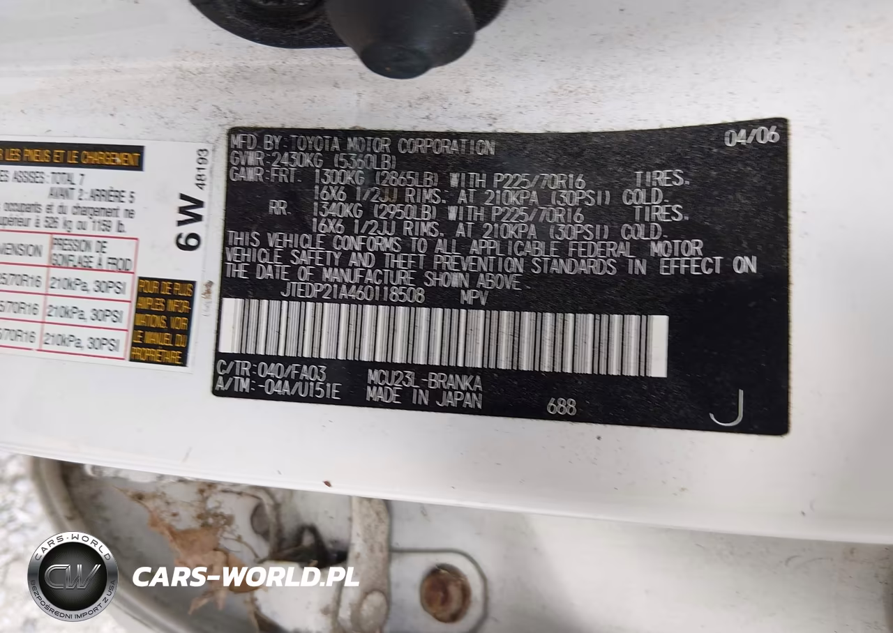 2006 Toyota Highlander V6 VIN:JTEDP21A460118508 - 9