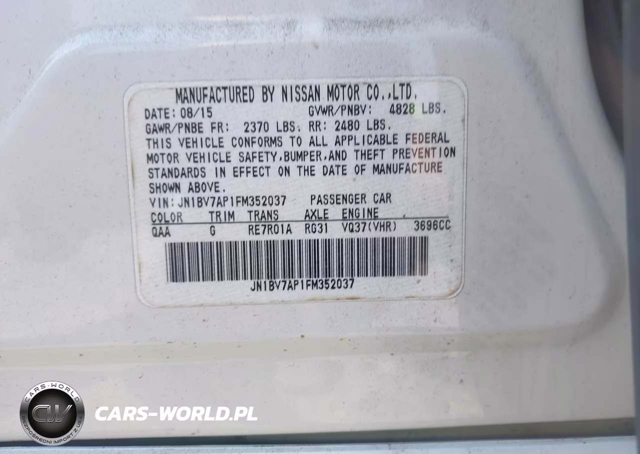2015 Infiniti Q50 VIN:JN1BV7AP1FM352037 - 9