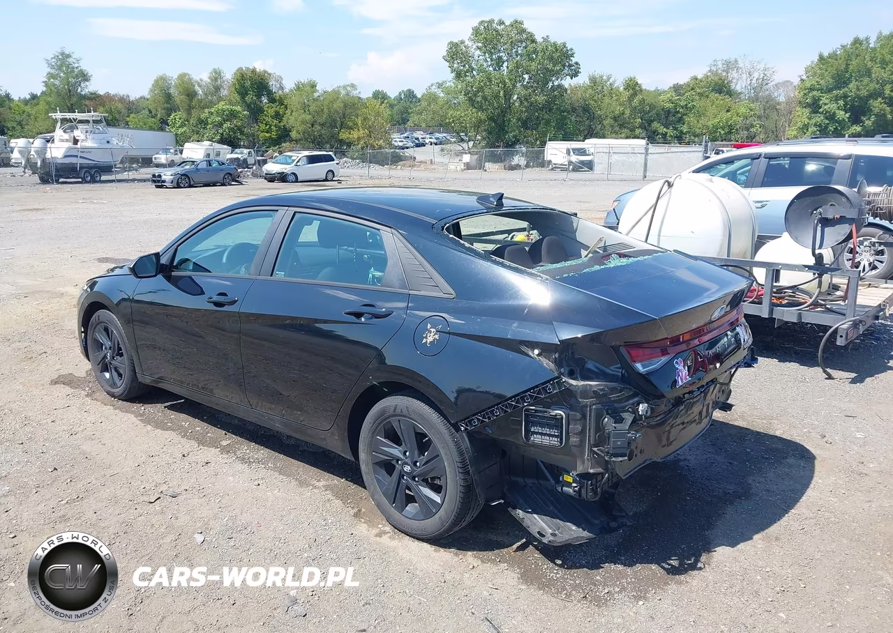 2023 Hyundai Elantra Hybrid Blue VIN:KMHLM4AJ5PU088591 - 3