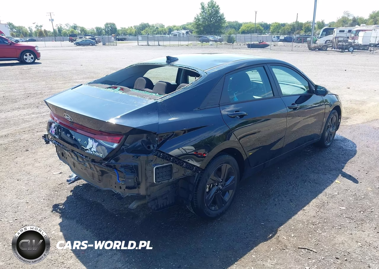 2023 Hyundai Elantra Hybrid Blue VIN:KMHLM4AJ5PU088591 - 4