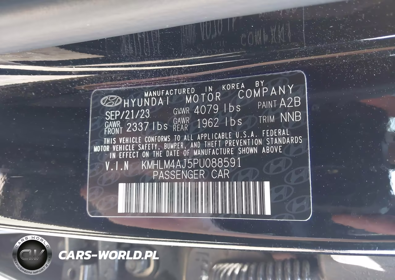 2023 Hyundai Elantra Hybrid Blue VIN:KMHLM4AJ5PU088591 - 9