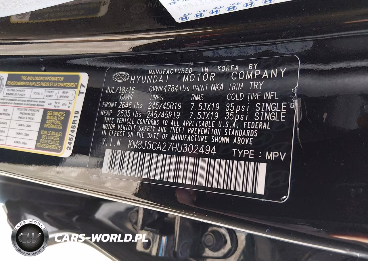 2017 Hyundai Tucson Limited VIN:KM8J3CA27HU302494 - 9
