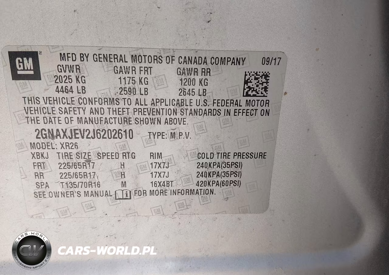 2018 Chevrolet Equinox Lt VIN:2GNAXJEV2J6202610 - 9