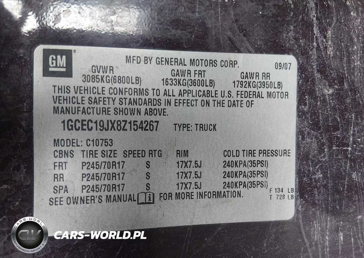 2008 Chevrolet Silverado 1500 Lt1 VIN:1GCEC19JX8Z154267 - 9