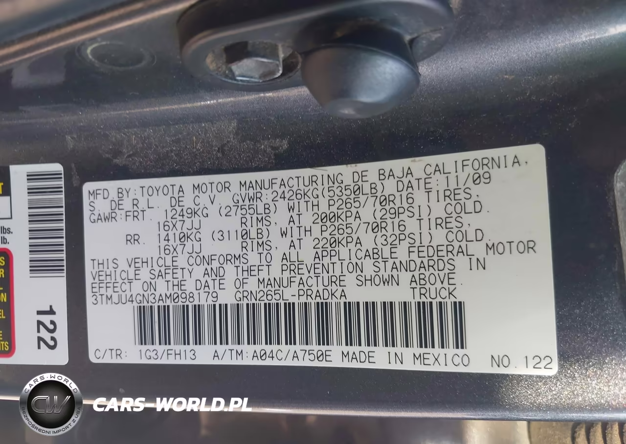 2010 Toyota Tacoma Prerunner V6 VIN:3TMJU4GN3AM098179 - 9