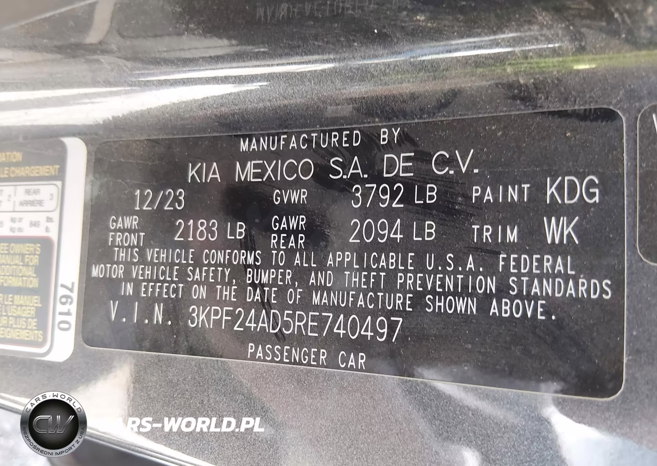 2024 Kia Forte Lxs VIN:3KPF24AD5RE740497 - 9