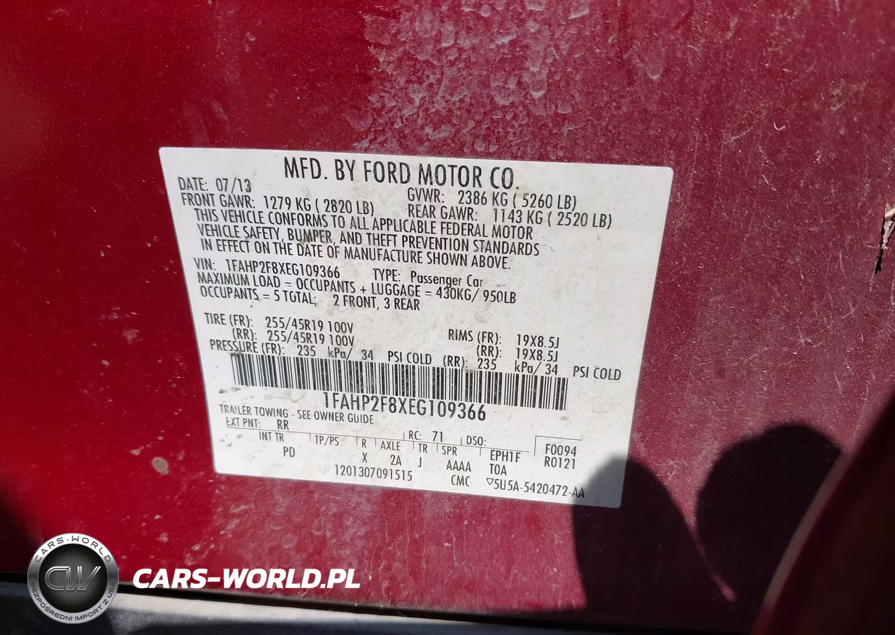 2014 Ford Taurus Limited VIN:1FAHP2F8XEG109366 - 9