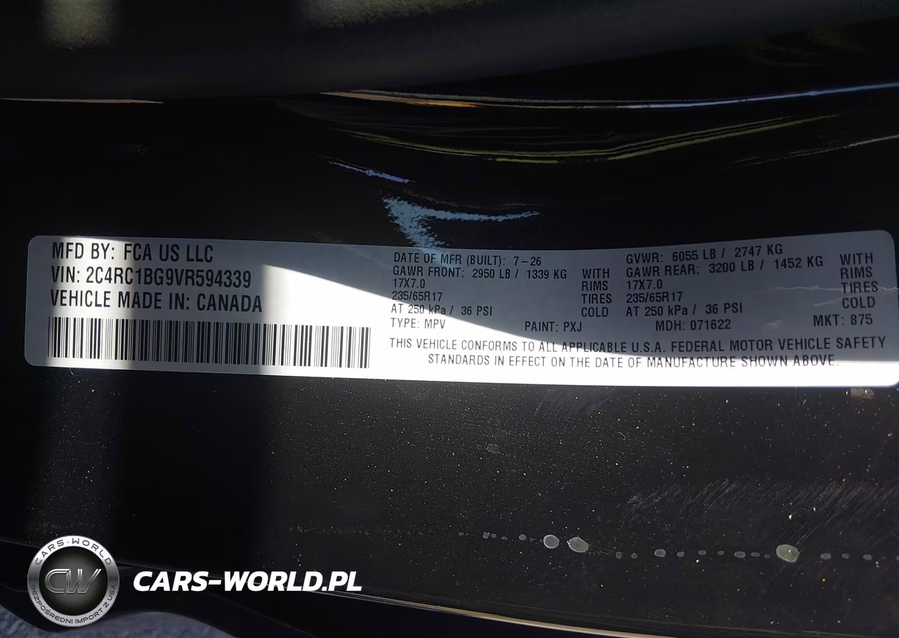 2027 Chrysler Pacifica VIN:2C4RC1BG9VR594339 - 9