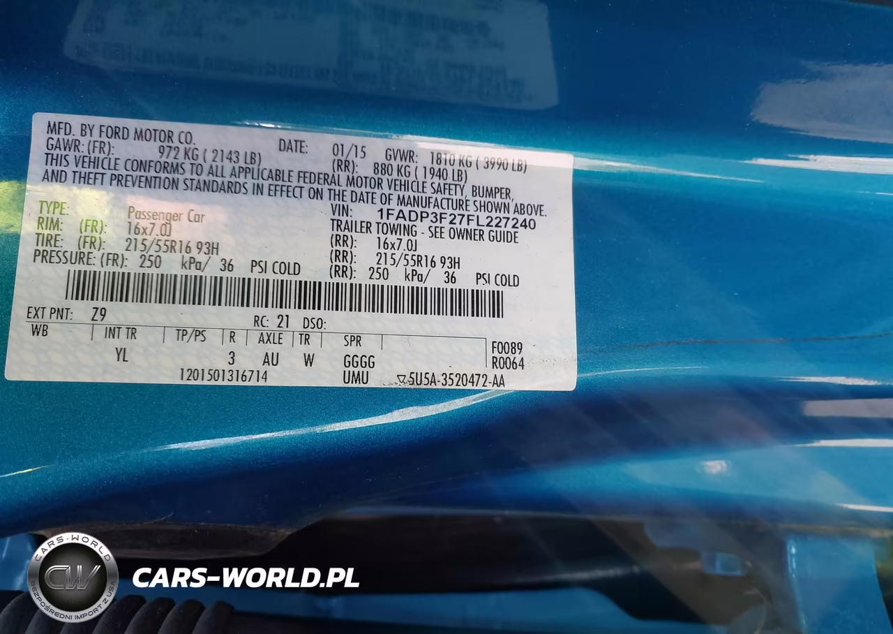 2015 Ford Focus Se VIN:1FADP3F27FL227240 - 9