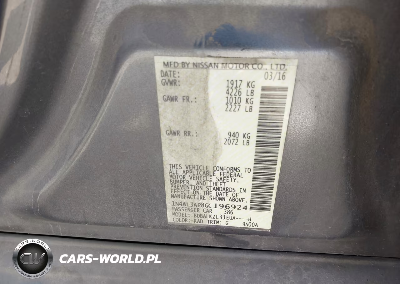 2016 Nissan Altima 2.5 Sv VIN:1N4AL3AP8GC196924 - 9