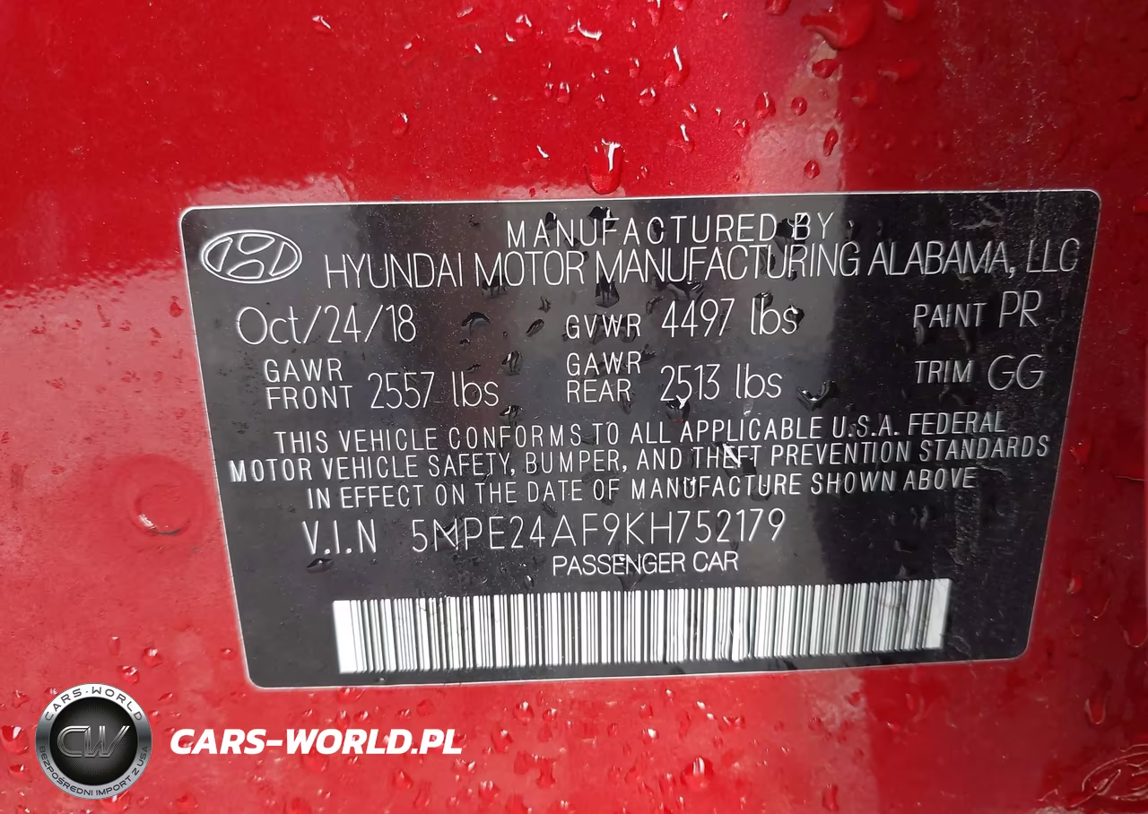 2019 Hyundai Sonata Se VIN:5NPE24AF9KH752179 - 9