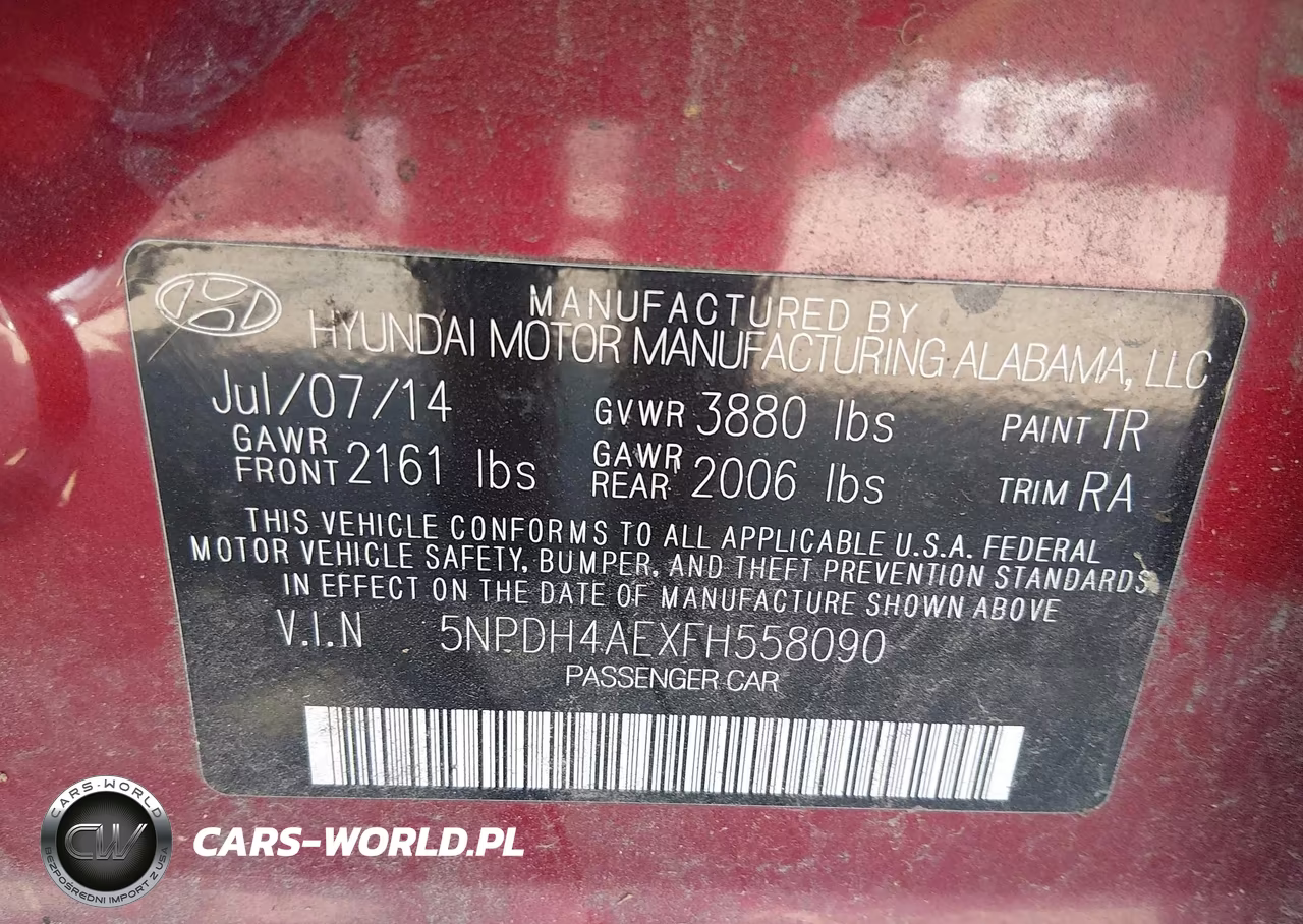2015 Hyundai Elantra Se VIN:5NPDH4AEXFH558090 - 9