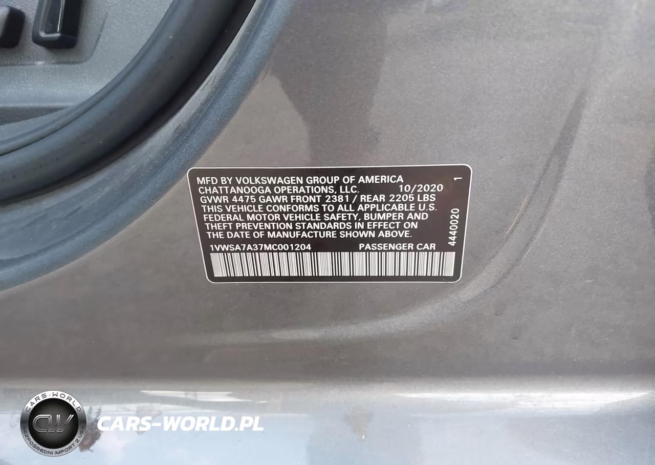 2021 Volkswagen Passat 2.0T Se VIN:1VWSA7A37MC001204 - 9