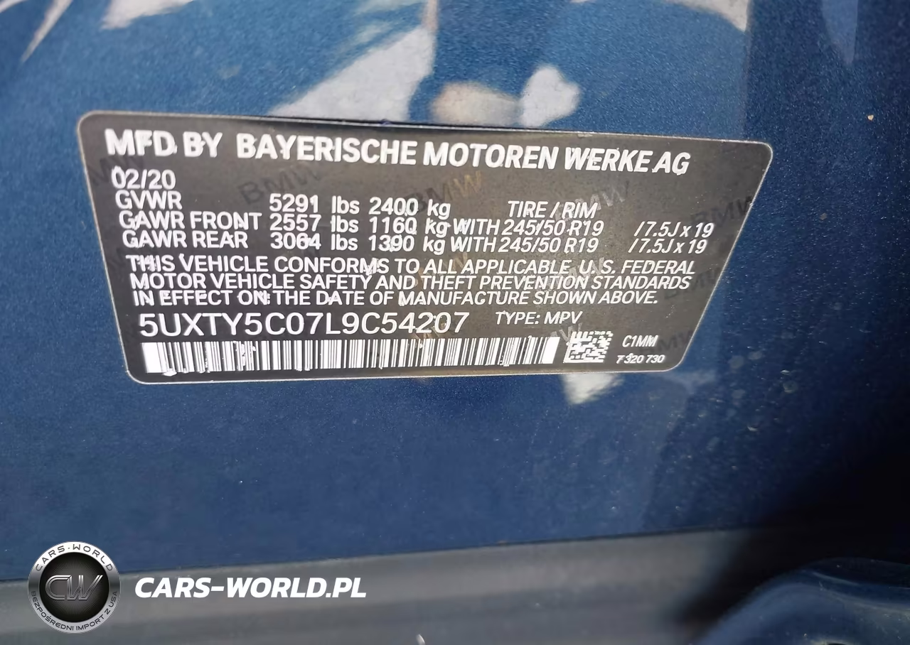 2020 BMW X3 xDrive30I VIN:5UXTY5C07L9C54207 - 9