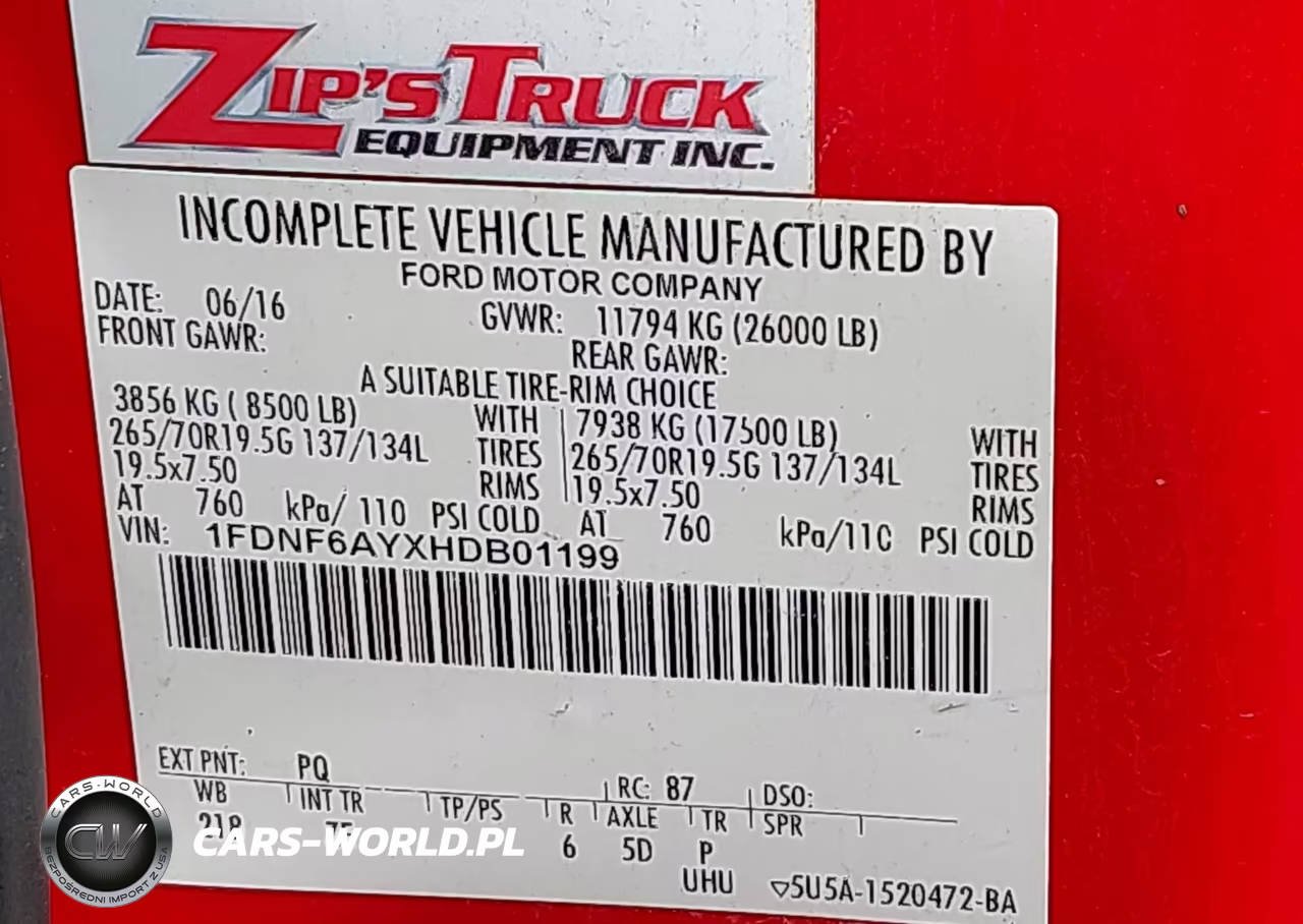 2017 Ford F-650 Gas VIN:1FDNF6AYXHDB01199 - 8