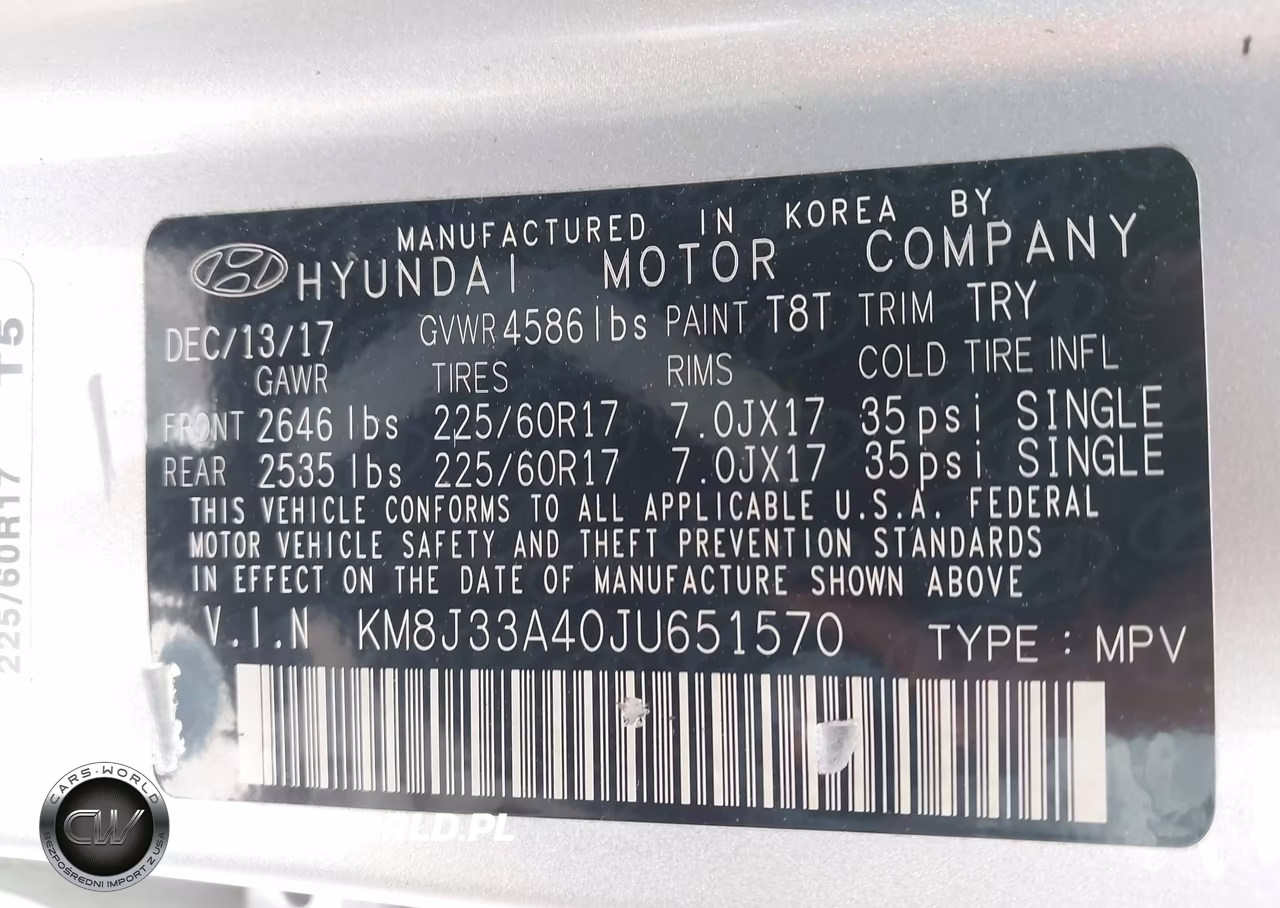 2018 Hyundai Tucson Sel Plus VIN:KM8J33A40JU651570 - 9