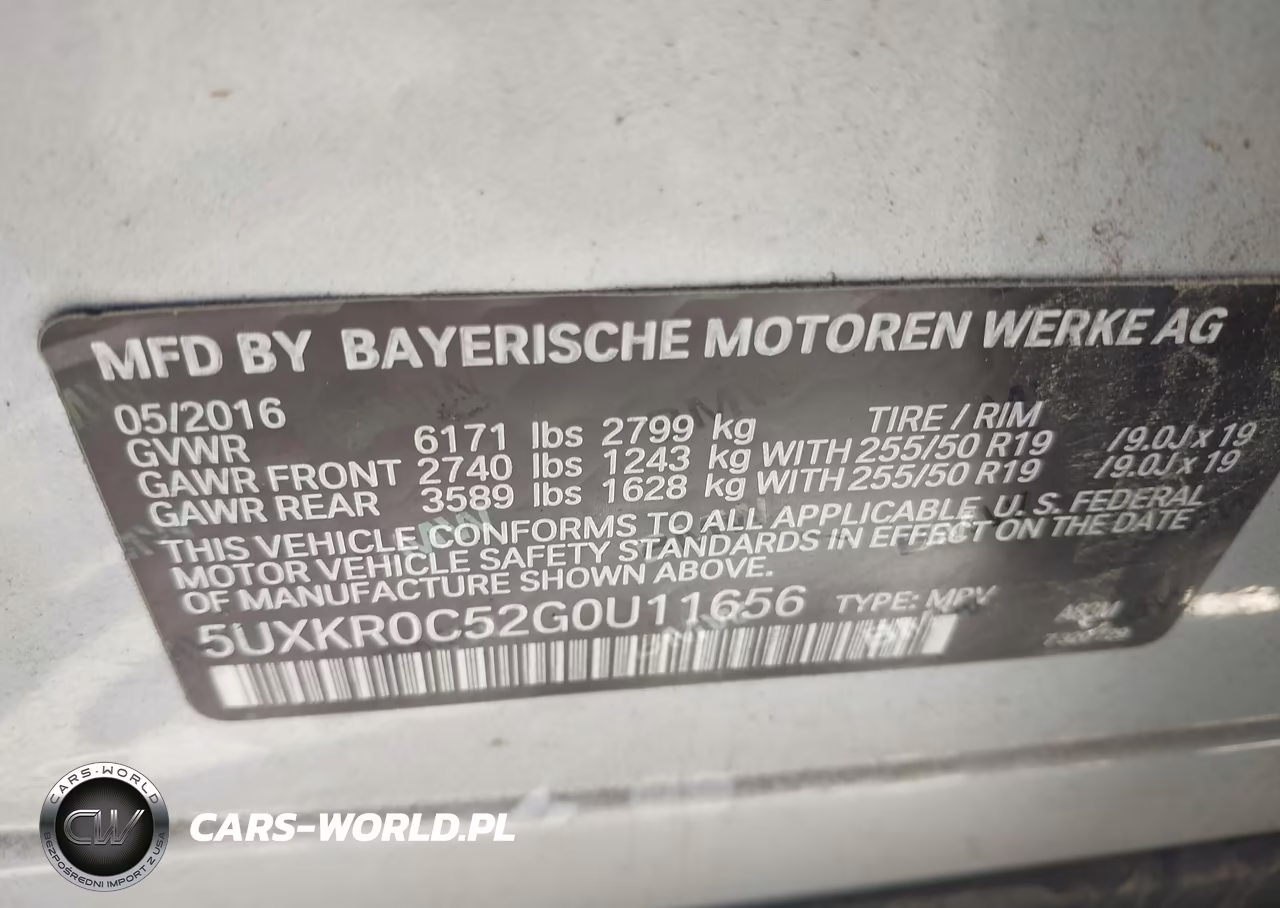 2016 BMW X5 xDrive35I VIN:5UXKR0C52G0U11656 - 9