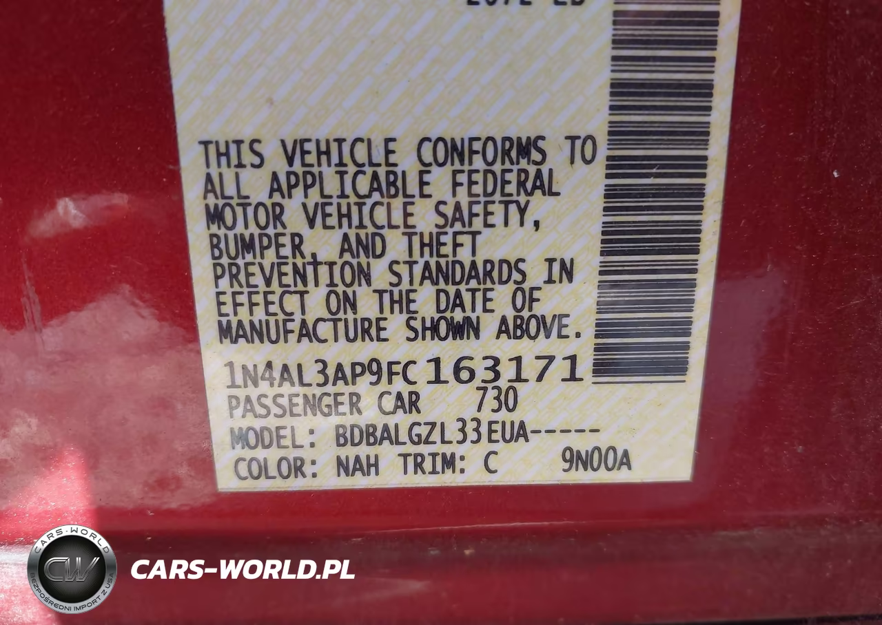 2015 Nissan Altima 2.5 S VIN:1N4AL3AP9FC163171 - 9