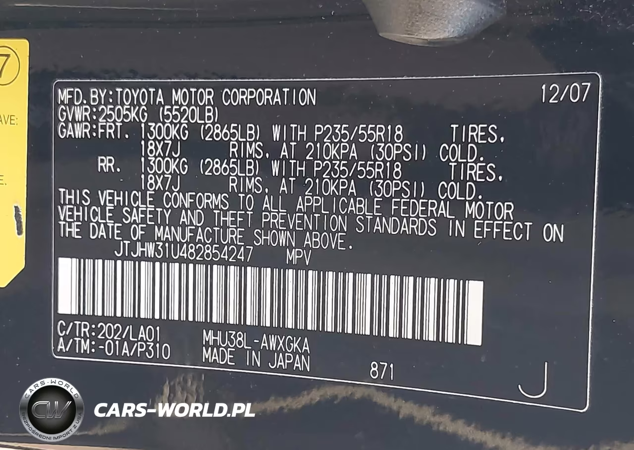 2008 Lexus Rx 400H VIN:JTJHW31U482854247 - 9