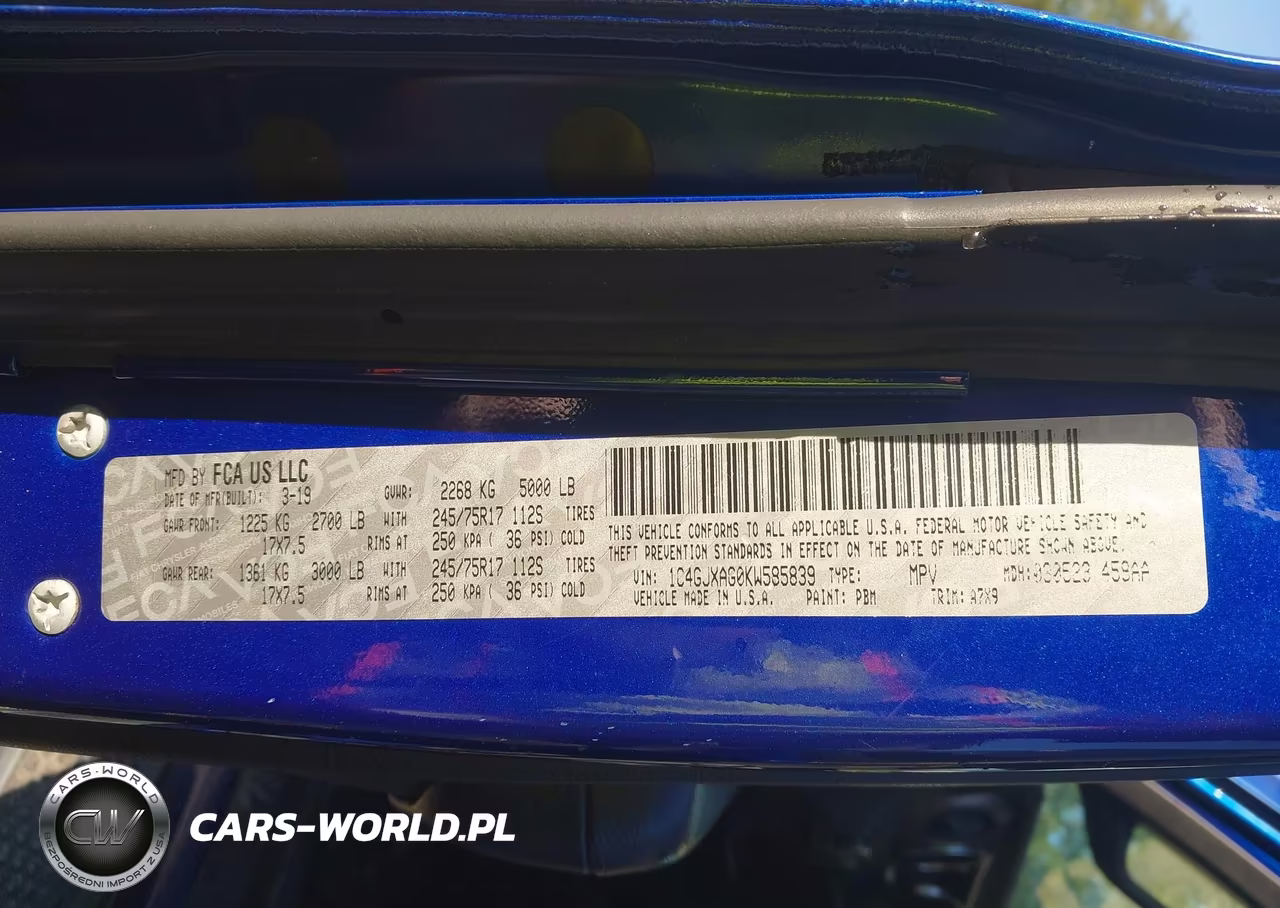 2019 Jeep Wrangler Sport 4X4 VIN:1C4GJXAG0KW585839 - 9