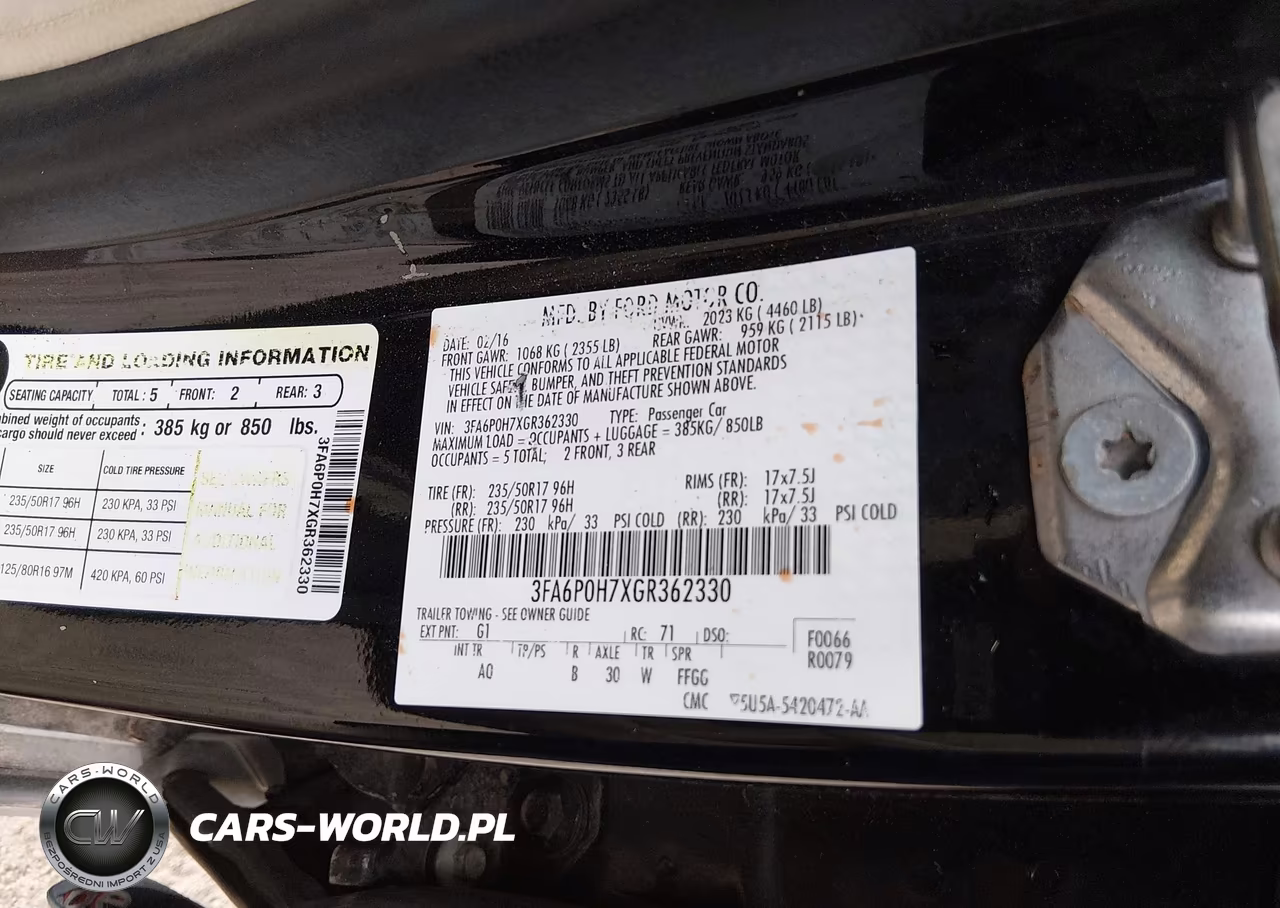 2016 Ford Fusion Se VIN:3FA6P0H7XGR362330 - 9