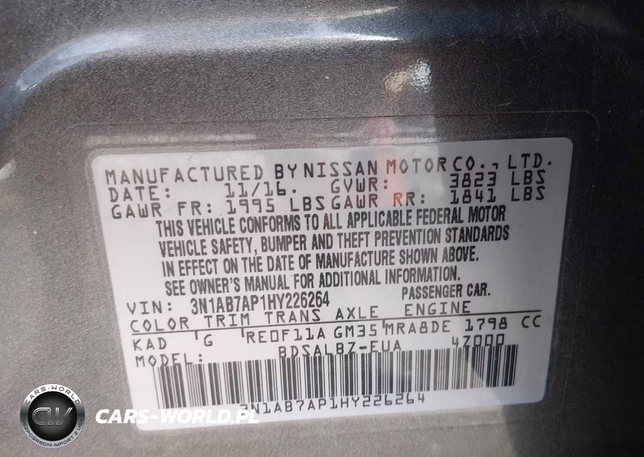 2017 Nissan Sentra S VIN:3N1AB7AP1HY226264 - 9