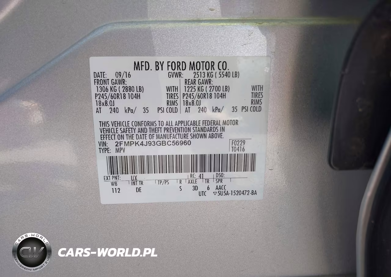2016 Ford Edge Sel VIN:2FMPK4J93GBC56960 - 9