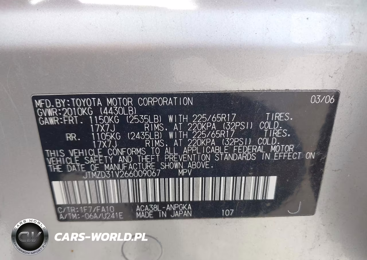 2006 Toyota Rav4 Limited VIN:JTMZD31V266009067 - 9