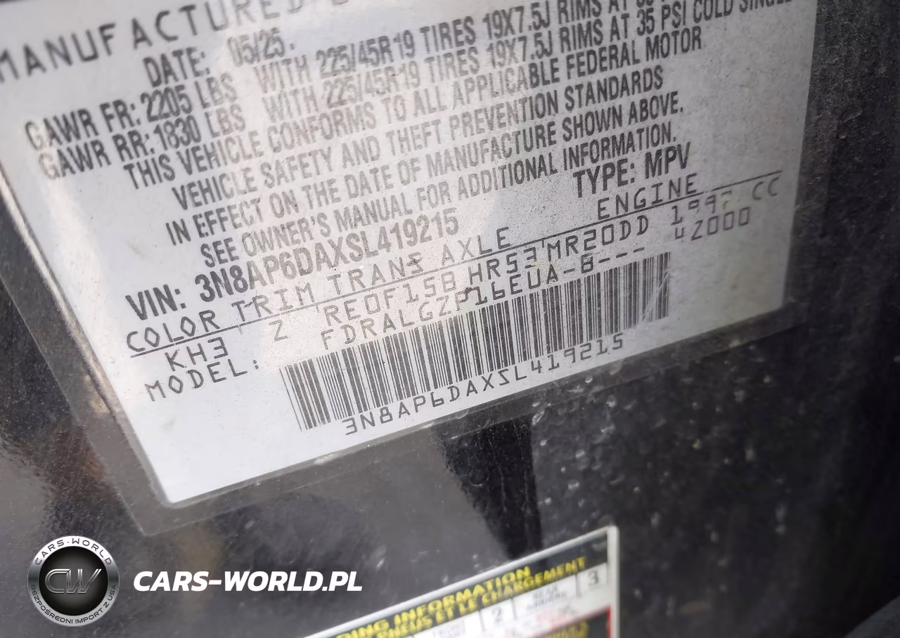2025 Nissan Kicks Sr Fwd VIN:3N8AP6DAXSL419215 - 9