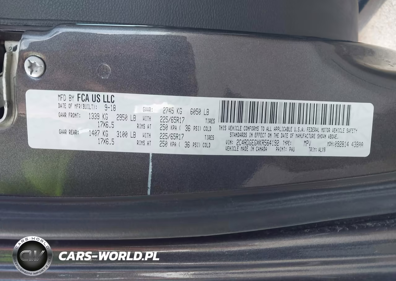 2019 Dodge Grand Caravan Gt VIN:2C4RDGEGXKR564192 - 9