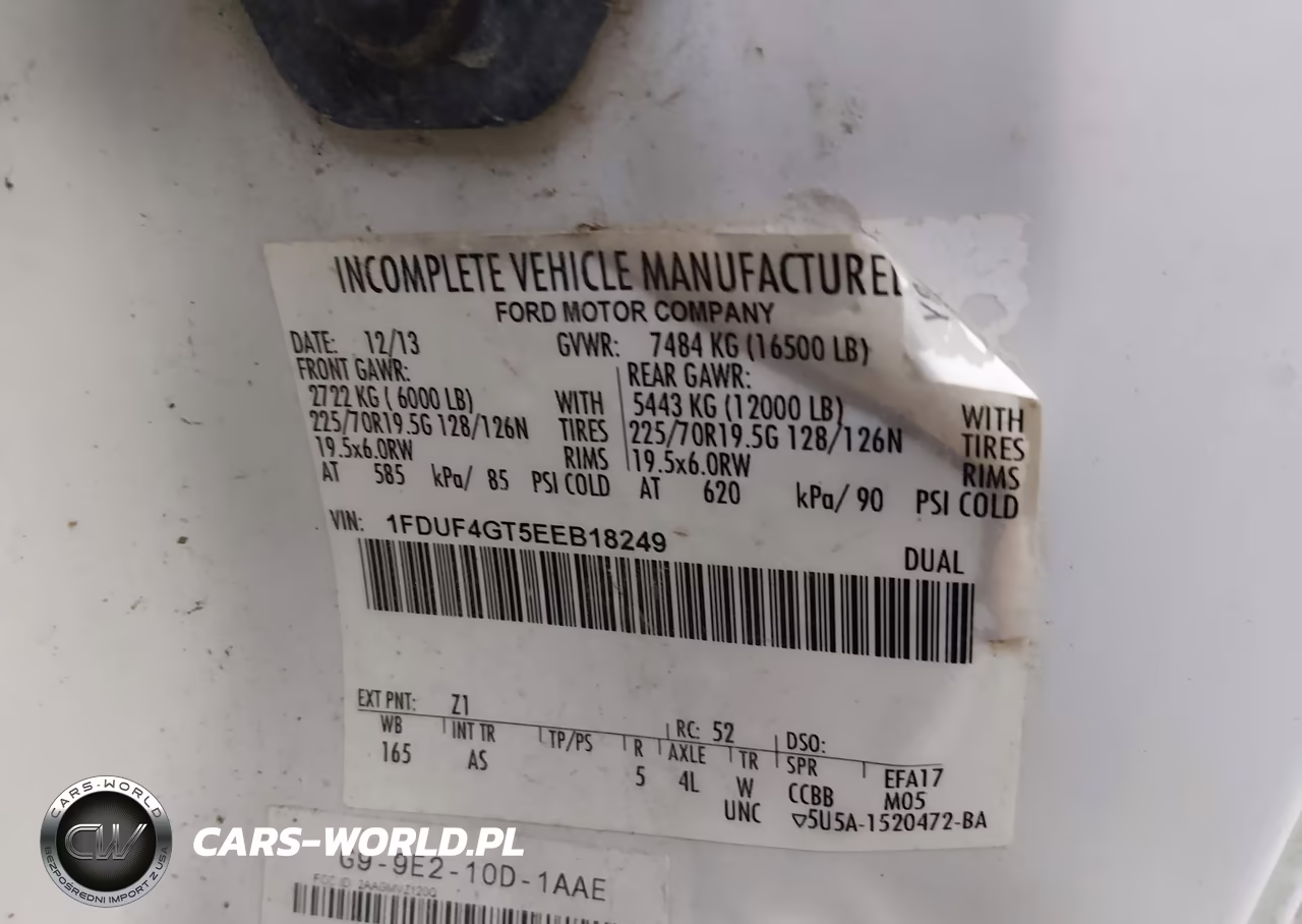 2014 Ford F-450 Chassis Xl VIN:1FDUF4GT5EEB18249 - 8