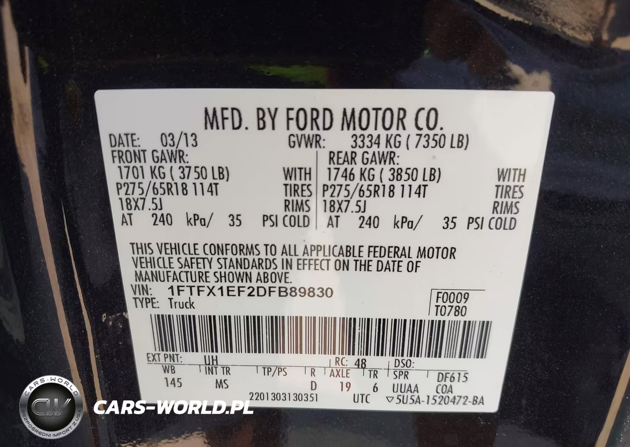 2013 Ford F-150 Xlt VIN:1FTFX1EF2DFB89830 - 9