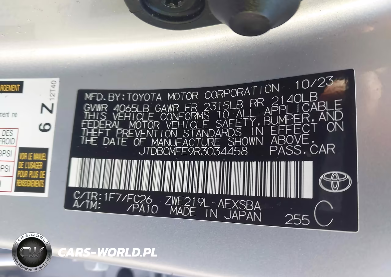 2024 Toyota Corolla Hybrid Se VIN:JTDBCMFE9R3034458 - 9