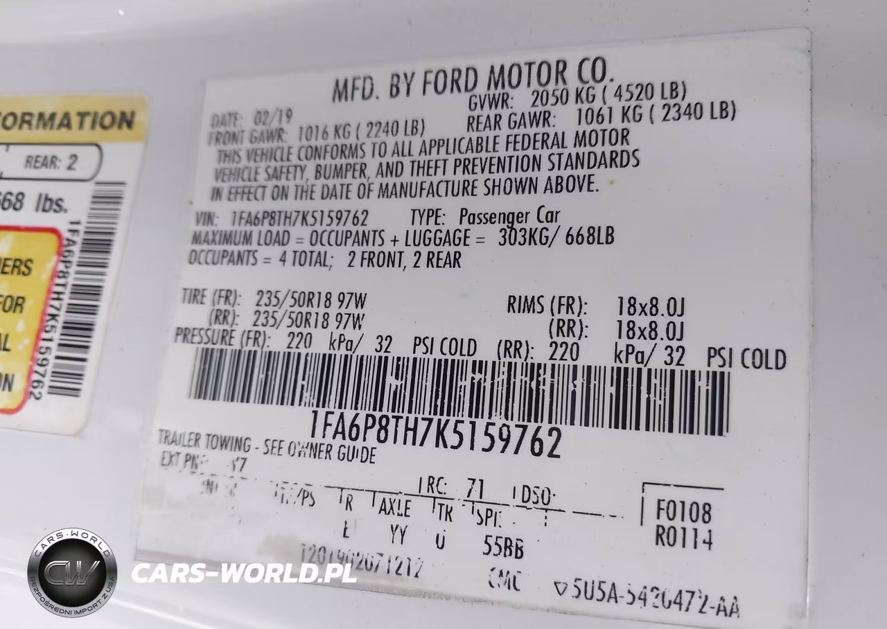 2019 Ford Mustang Ecoboost Premium VIN:1FA6P8TH7K5159762 - 9