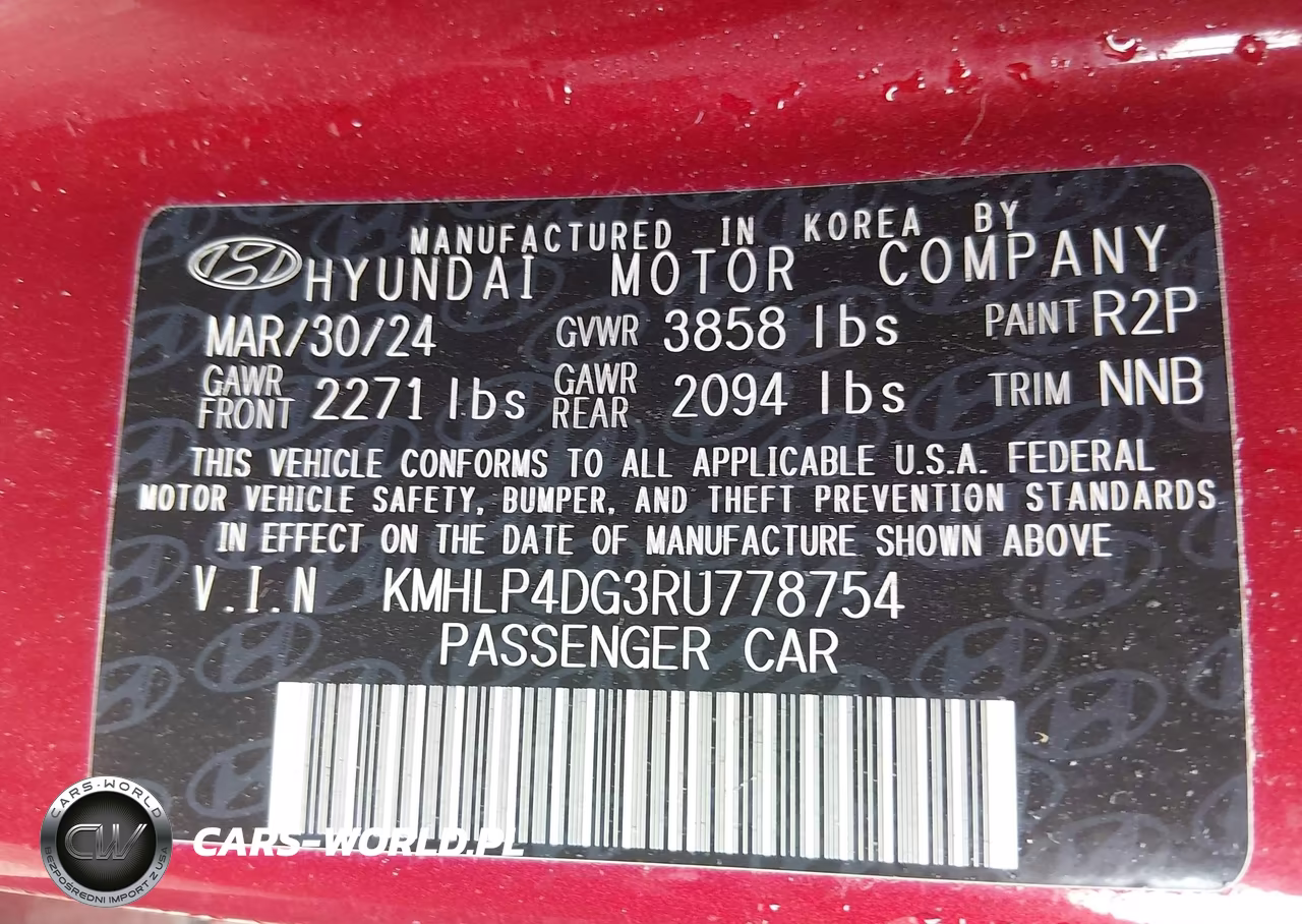2024 Hyundai Elantra Limited VIN:KMHLP4DG3RU778754 - 9