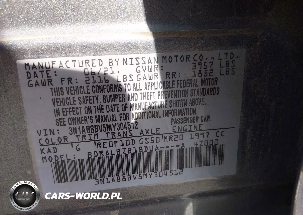 2021 Nissan Sentra S Xtronic Cvt VIN:3N1AB8BV5MY304512 - 9