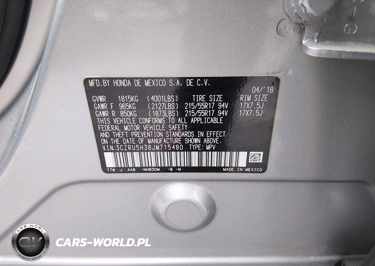 2018 Honda Hr-V Lx VIN:3CZRU5H38JM715480 - 9