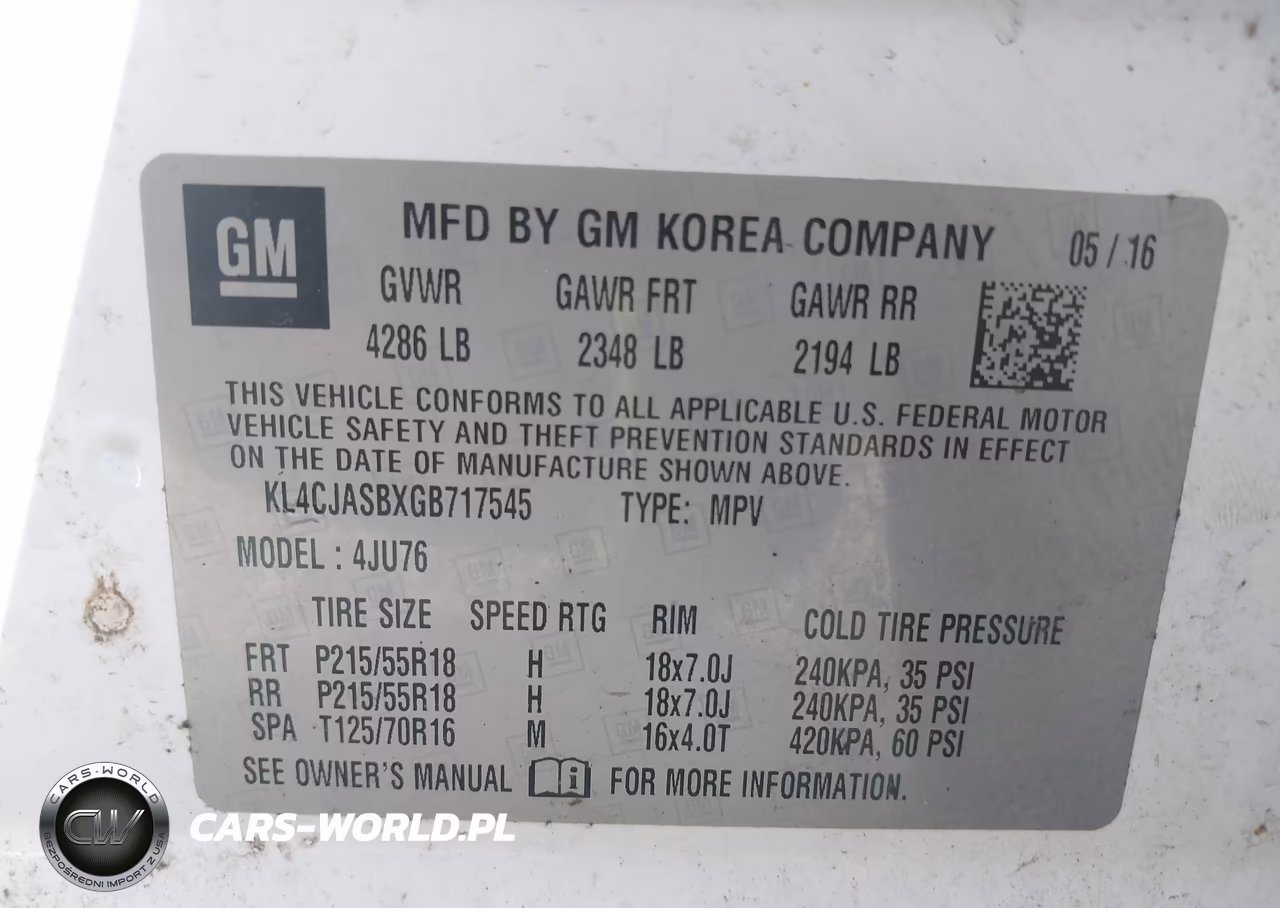 2016 Buick Encore VIN:KL4CJASBXGB717545 - 9