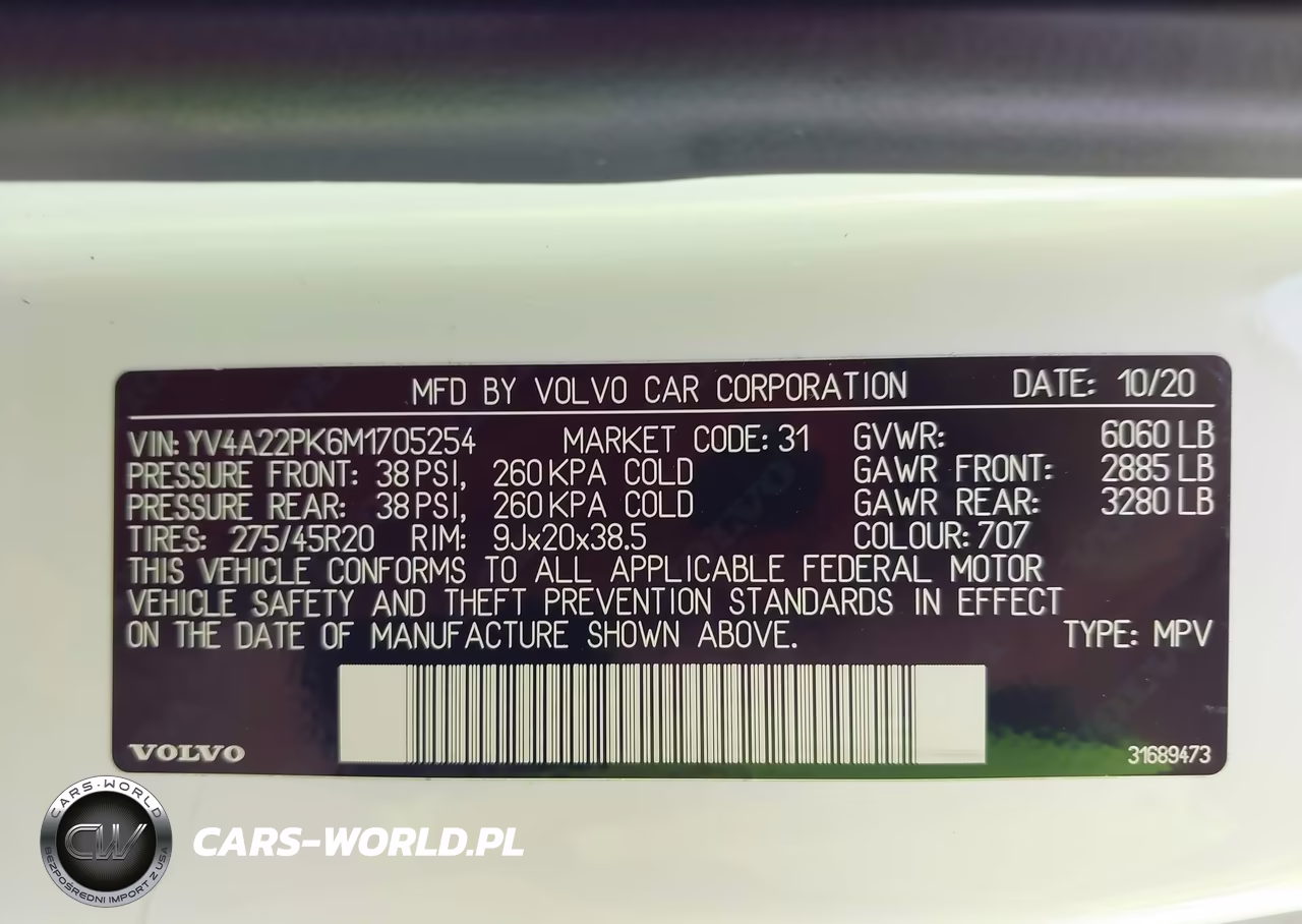 2021 Volvo Xc90 T6 Momentum 7 Passenger VIN:YV4A22PK6M1705254 - 9