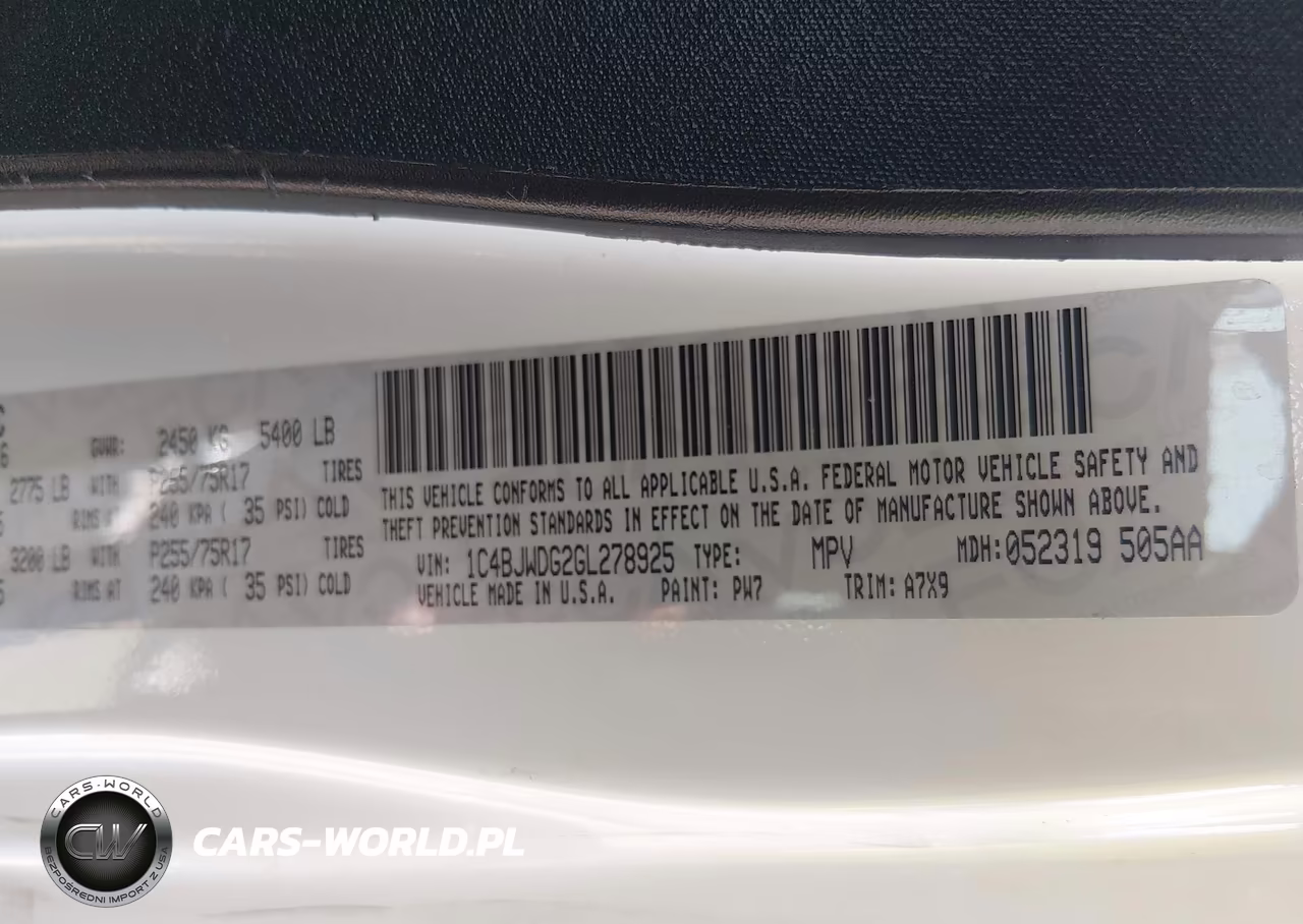 2016 Jeep Wrangler Unlimited Sport VIN:1C4BJWDG2GL278925 - 9