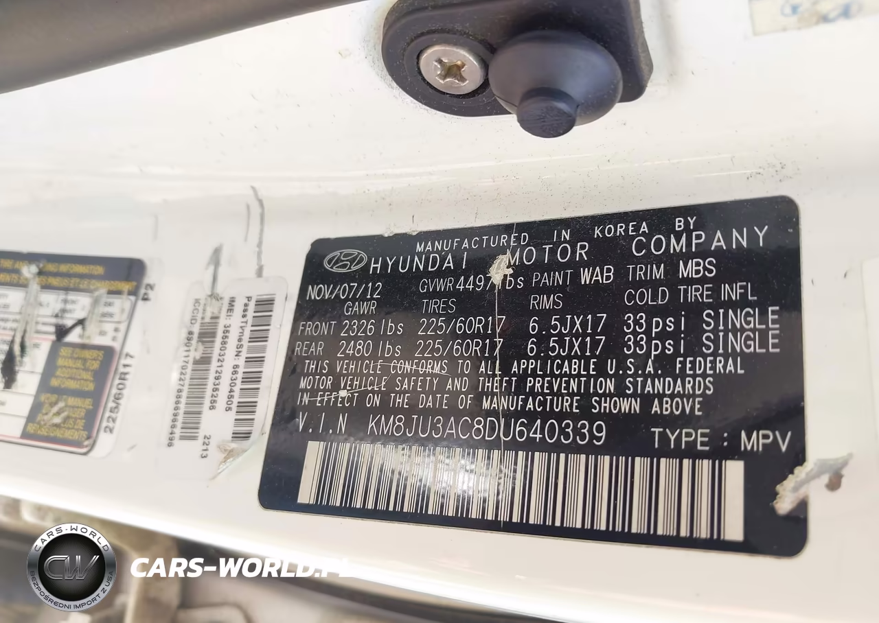 2013 Hyundai Tucson Gls VIN:KM8JU3AC8DU640339 - 9