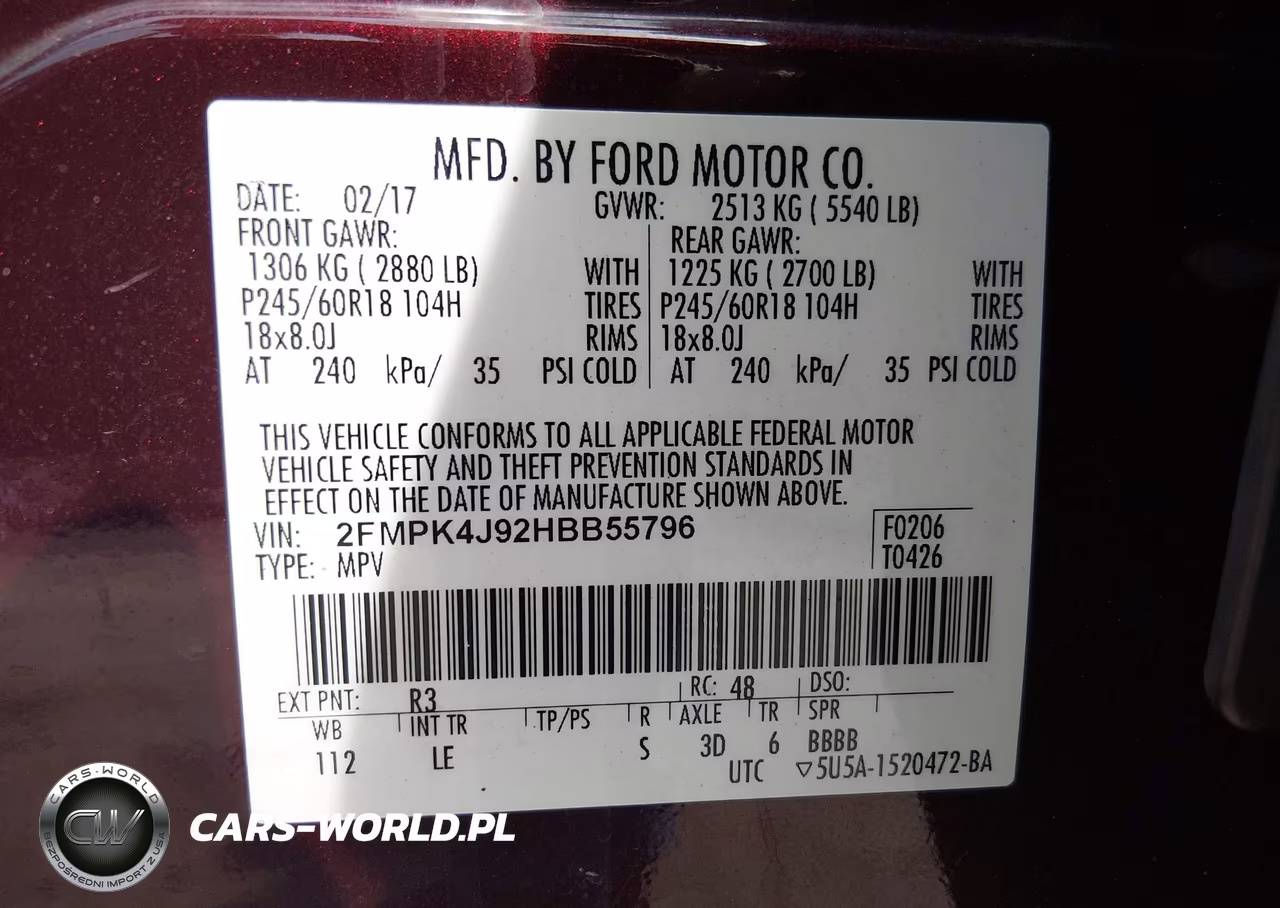 2017 Ford Edge Sel VIN:2FMPK4J92HBB55796 - 9