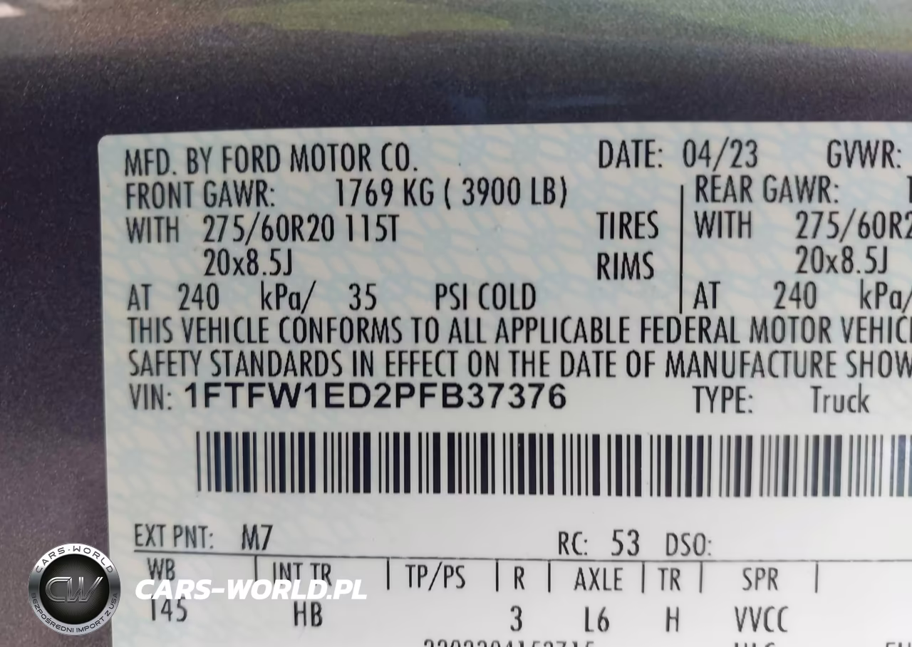 2023 Ford F-150 Lariat VIN:1FTFW1ED2PFB37376 - 9