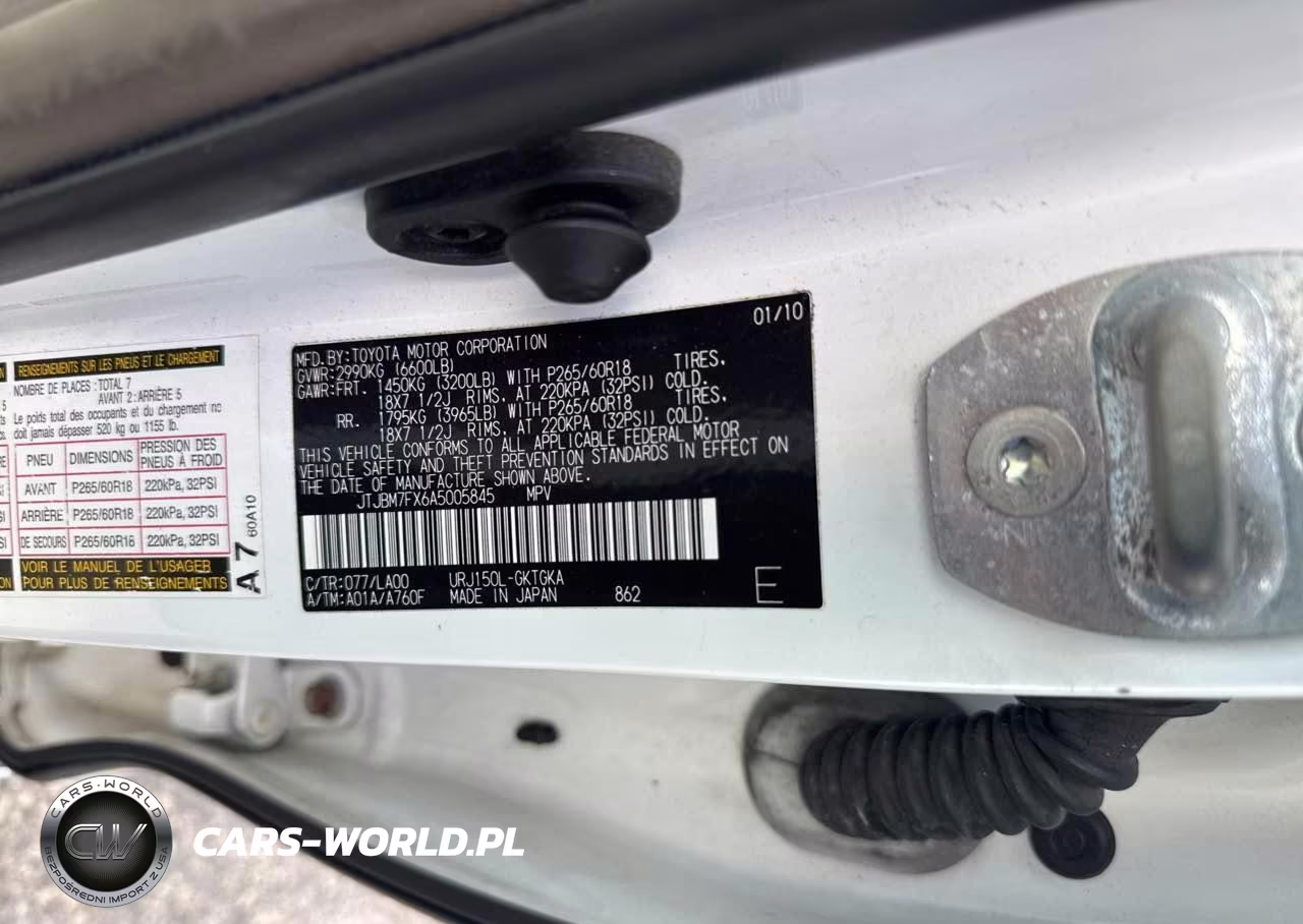 2010 Lexus Gx 460 VIN:JTJBM7FX6A5005845 - 9