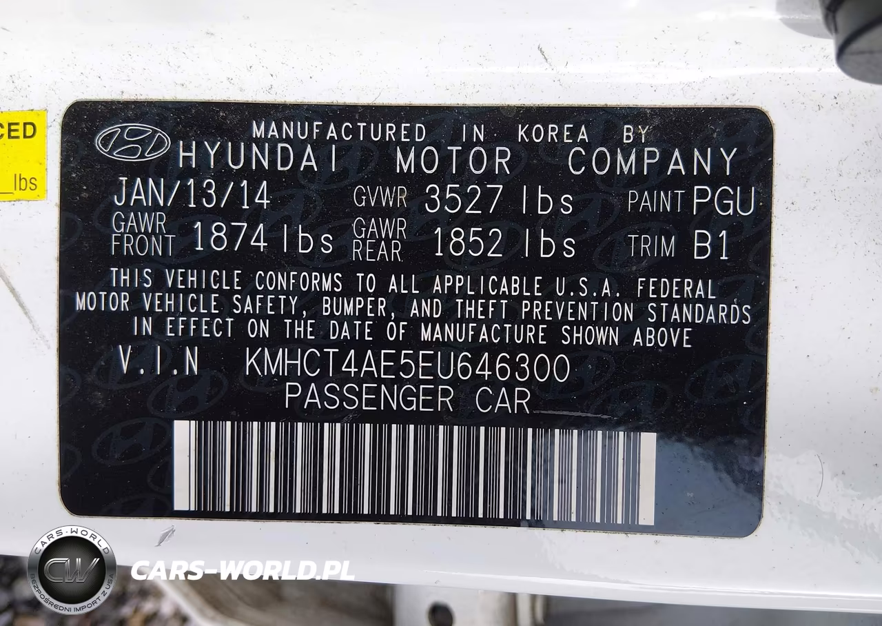 2014 Hyundai Accent Gls VIN:KMHCT4AE5EU646300 - 9